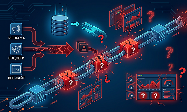 Грязная CRM или почему 40% лидов без источника ломают UTM и сквозную аналитику